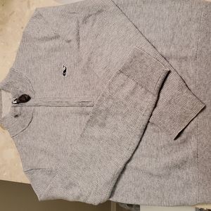 Vineyard Vines boy's size 5 classic quarter-zip cotton-cashmere blend sweater